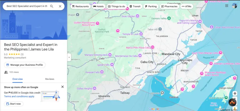 SEO specialist optimizing local SEO strategies, including Google My Business, citations, and geo-targeted keywords for better local search rankings.